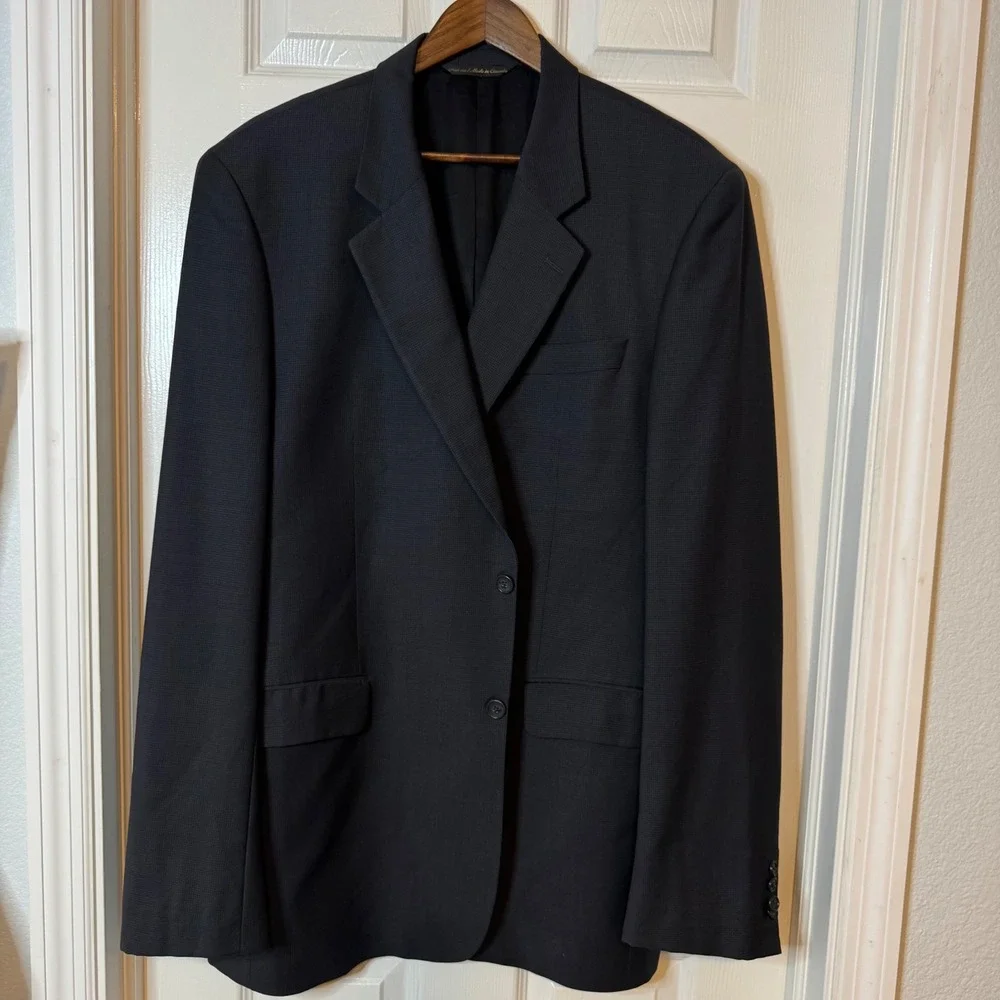Jack Victor Montreal Mens 46 XL Wool Blazer Jacket Grey big  and Tall